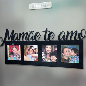 Moldura Mamãe Te Amo com 4 Fotos (Ímã) C